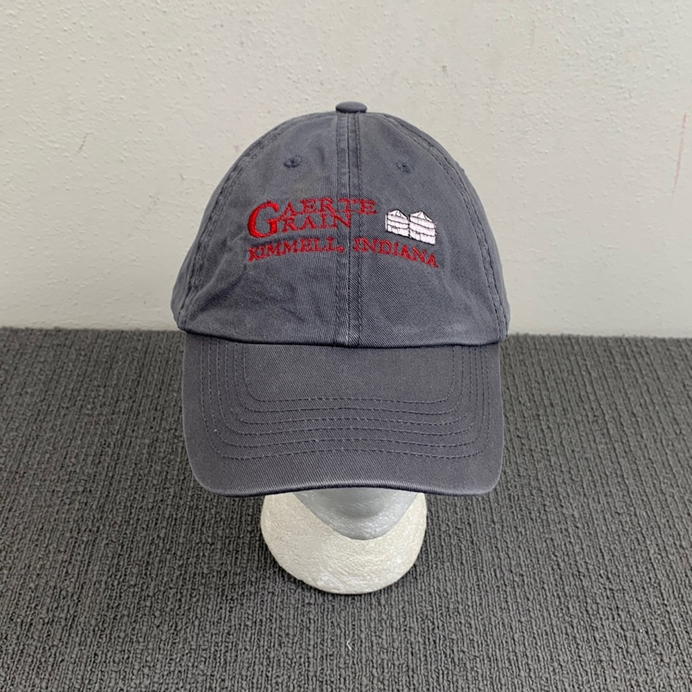 Gaerte Grain Kimmell Indiana Baseball Hat Mens OSFM Gray Red Strapback OTTO